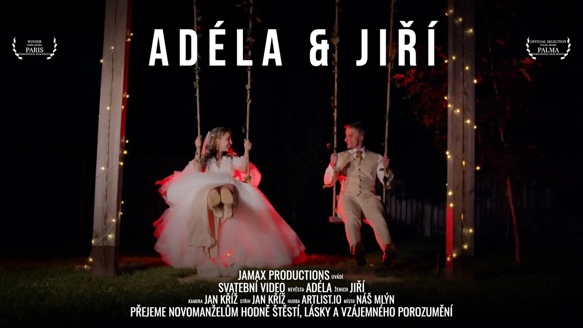Svatební video Adéla & Jiří – Náš Mlýn – svatební kameraman Jamax
