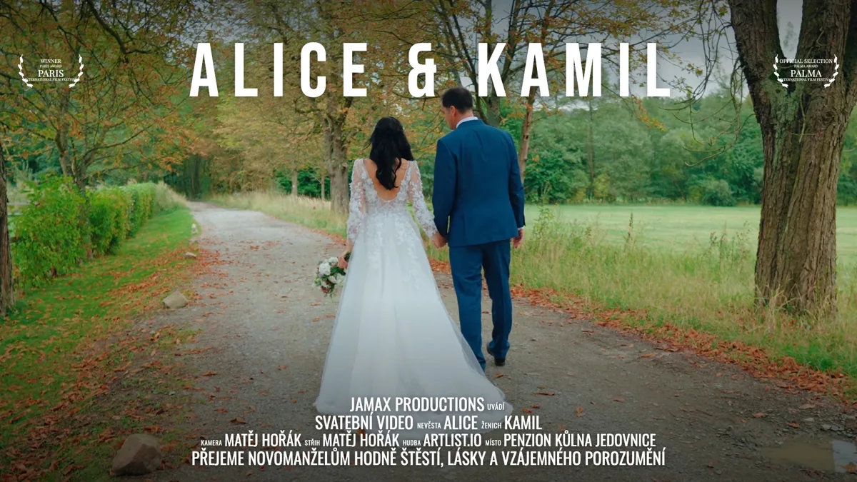 Svatební video Alice & Kamil – Penzion Kůlna Jedovnice – svatební kameraman Jamax