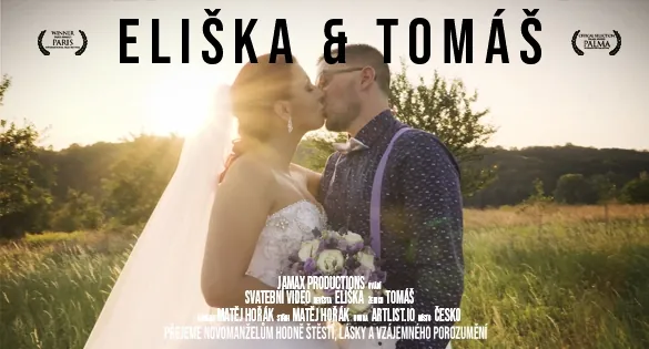 Svatební video Eliška & Tomáš – svatební kameraman Jamax