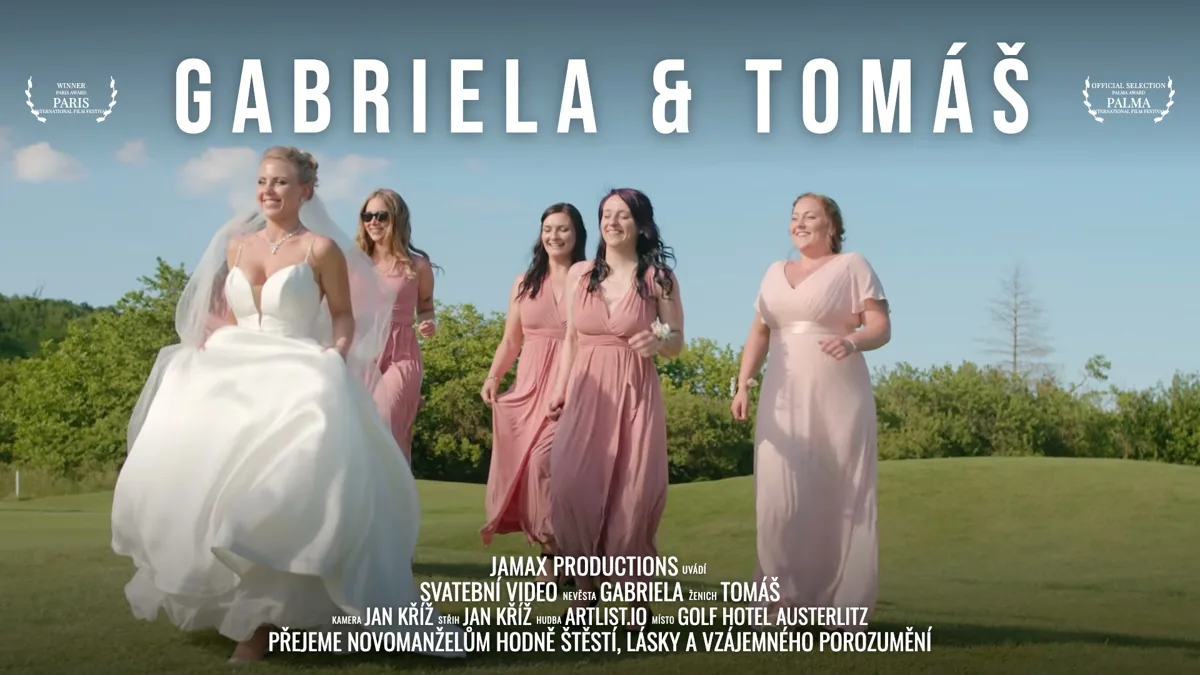Svatební video Gabriela & Tomáš – Golf Hotel Austerlitz – svatební kameraman Jamax