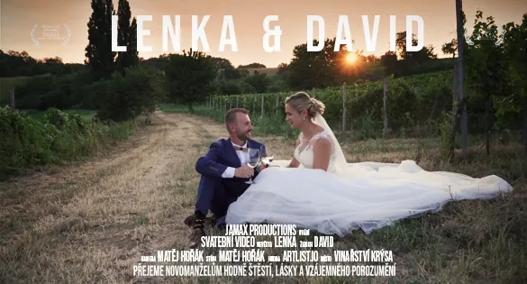 Svatební video Lenka & David – svatební kameraman Jamax