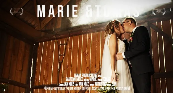 Svatební video Marie & Tomáš – svatební kameraman Jamax