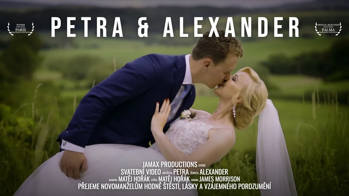 Svatební video Petra & Alexander – svatební kameraman Jamax