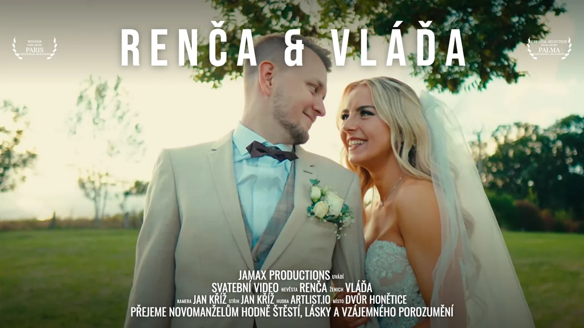 Svatební video Renča & Vláďa – Dvůr Honětice – svatební kameraman Jamax