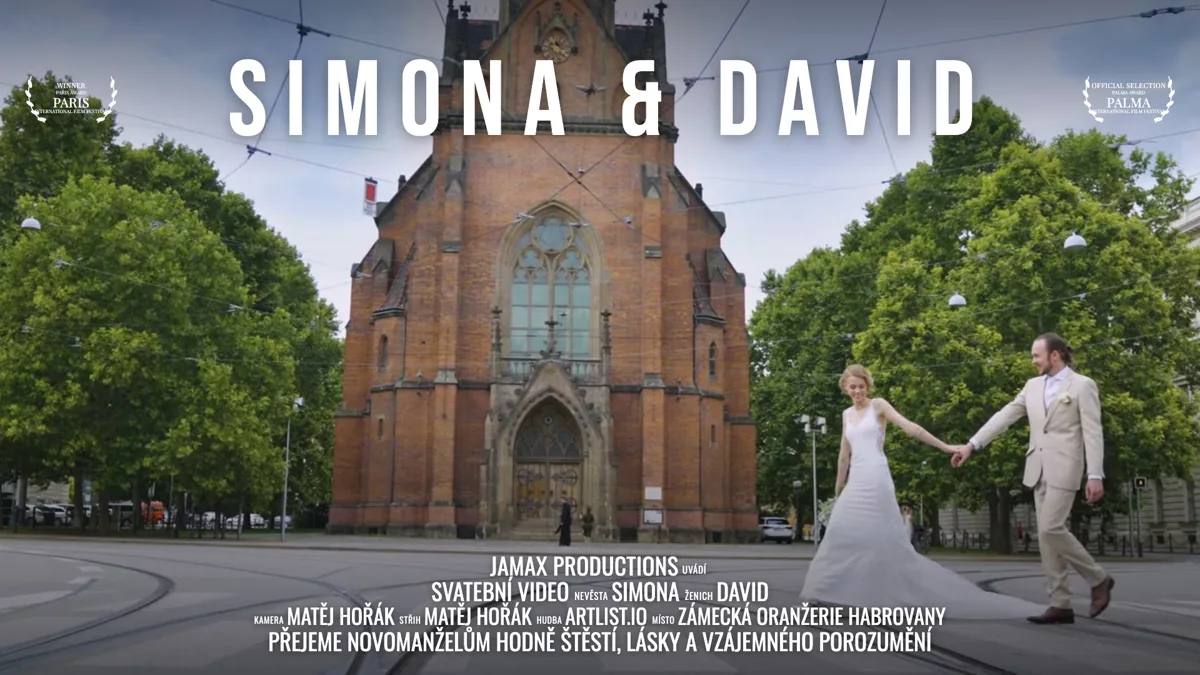 Svatební video Simona & David – Zámecká oranžerie Habrovany – svatební kameraman Jamax