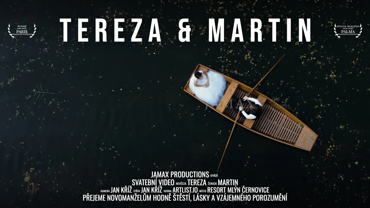 Svatební video Tereza & Martin – Resort Mlýn Černovice – svatební kameraman Jamax