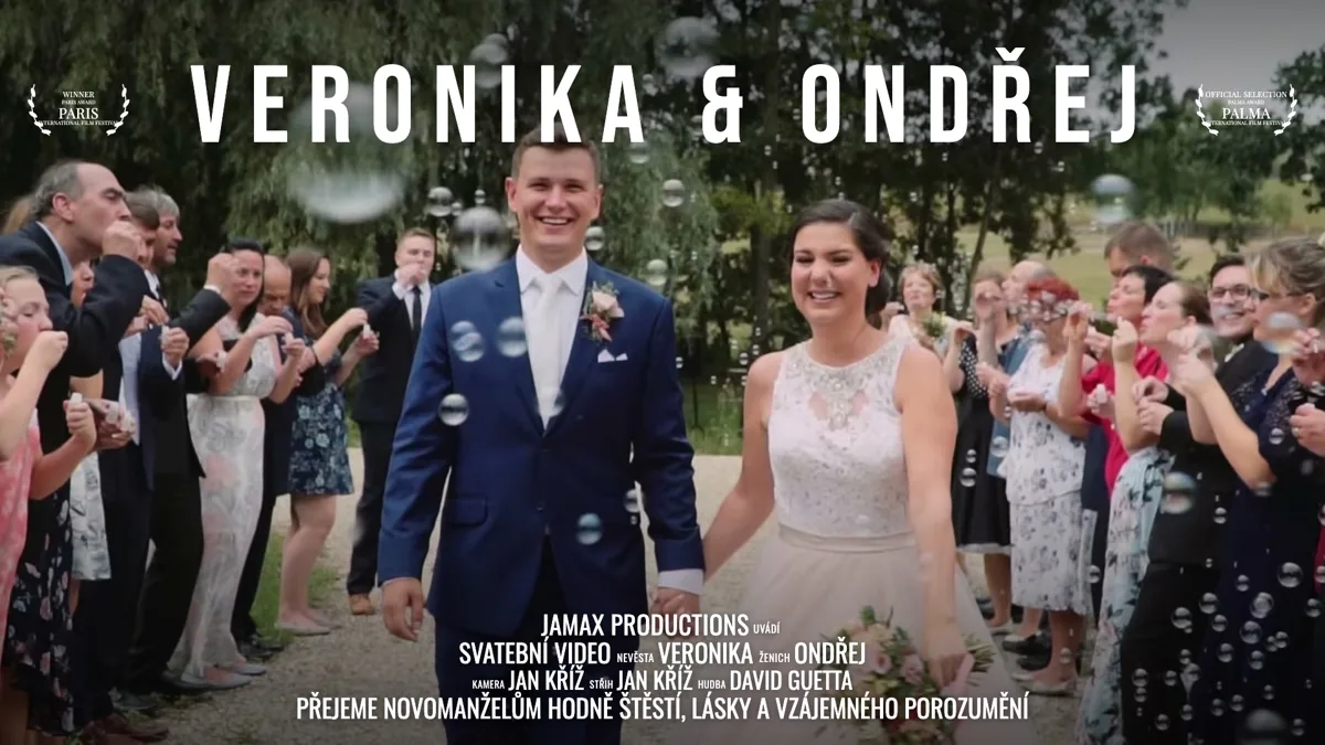 Svatební video Veronika & Ondřej – svatební kameraman Jamax