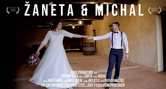 Svatební video Žaneta & Michal – svatební kameraman Jamax