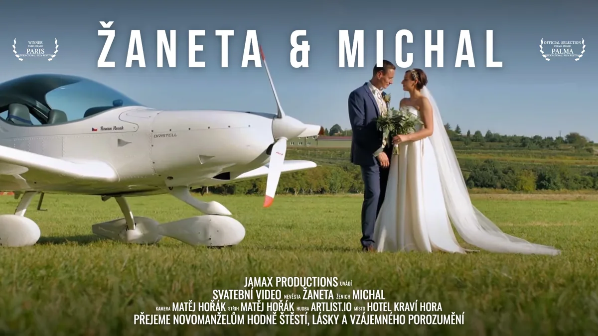 Svatební video Žaneta & Michal – Hotel Kraví Hora – svatební kameraman Jamax